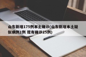 山东新增175例本土确诊(山东新增本土疑似病例1例 现有确诊25例)